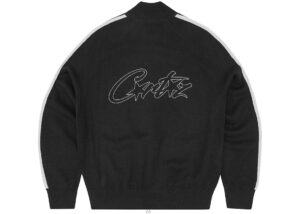 Corteiz-Knit-Zip-Up-Fleece-Black